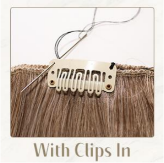 genius weft with clip in